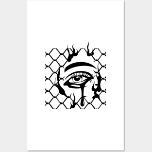 eye crying Posters and Art